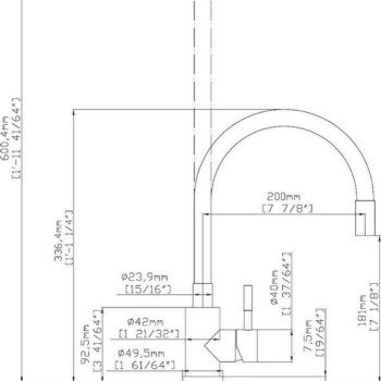Karag Linux Ψηλή Μπαταρία Κουζίνας Πάγκου Inox Μαύρη (3 άτοκες δόσεις)