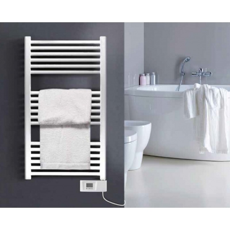 Deltacalor Electro(νέο 2018) Ηλεκτρική Πετσετοκρεμάστρα Λευκή Με Ψηφιακό Θερμοστάτη 77x50cm 300 watt 