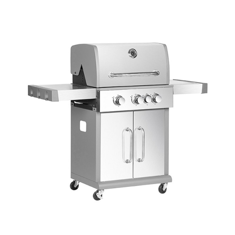 Bormann Elite BBQ5040 Ψησταριά Υγραερίου Inox Με Μαντεμένια Πλάκα Luxury Type 3+1 Εστίες 