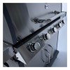 Bormann Elite BBQ5100 Ψησταριά Υγραερίου Inox Με Μαντεμένια Πλάκα Luxury Type 5+1 Εστίες 