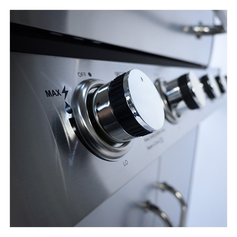 Bormann Elite BBQ5100 Ψησταριά Υγραερίου Inox Με Μαντεμένια Πλάκα Luxury Type 5+1 Εστίες 