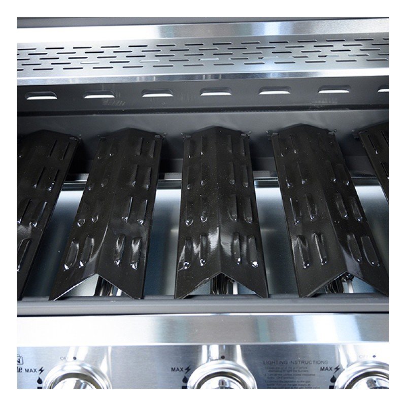 Bormann Elite BBQ5100 Ψησταριά Υγραερίου Inox Με Μαντεμένια Πλάκα Luxury Type 5+1 Εστίες 
