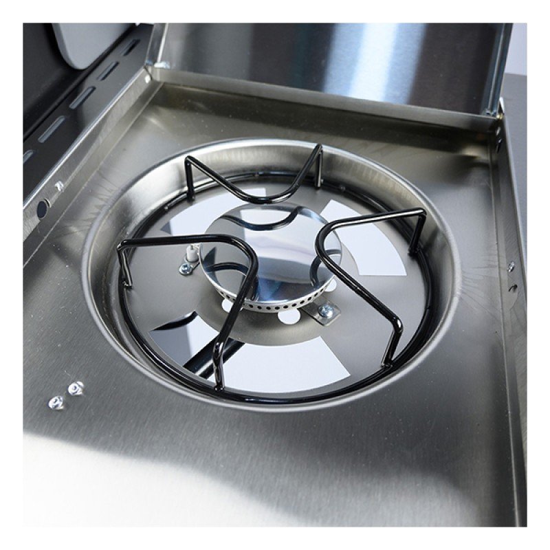 Bormann Elite BBQ5100 Ψησταριά Υγραερίου Inox Με Μαντεμένια Πλάκα Luxury Type 5+1 Εστίες 