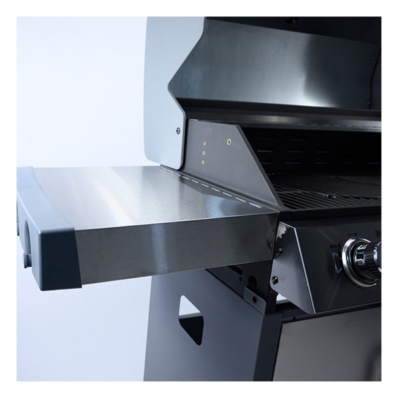 Bormann Elite BBQ5100 Ψησταριά Υγραερίου Inox Με Μαντεμένια Πλάκα Luxury Type 5+1 Εστίες 