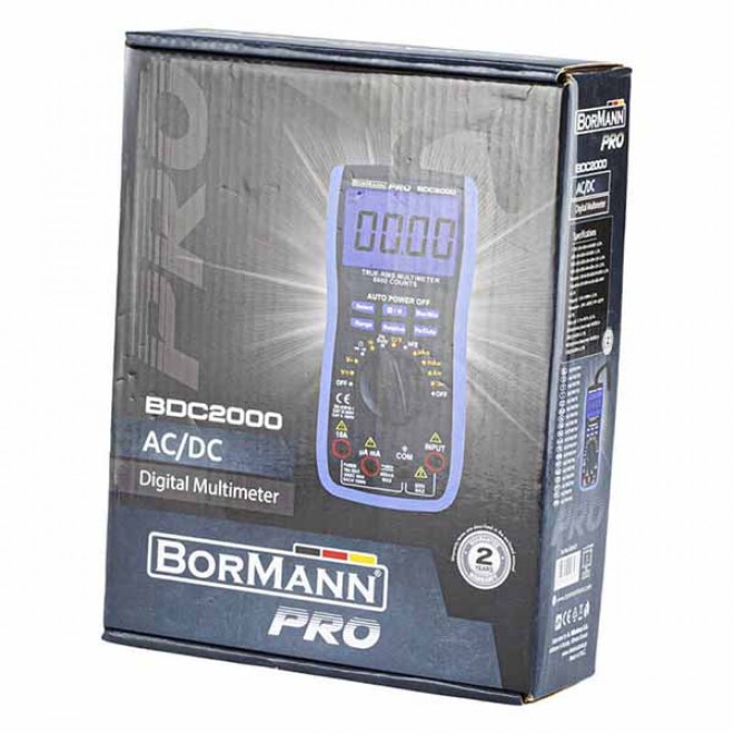 Bormann Pro BDC2000 Ψηφιακό Πολύμετρο AC/DC 600V 028437 (3 άτοκες δόσεις) 