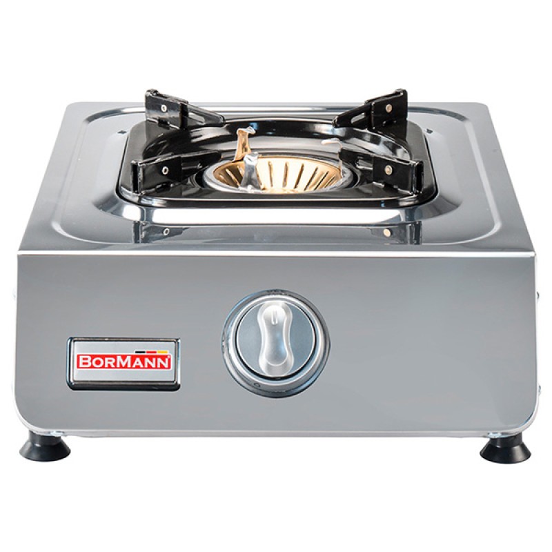 Bormann BLG2800 Επιτραπέζια Εστία Υγραερίου Μονή Inox (3 άτοκες δόσεις) 