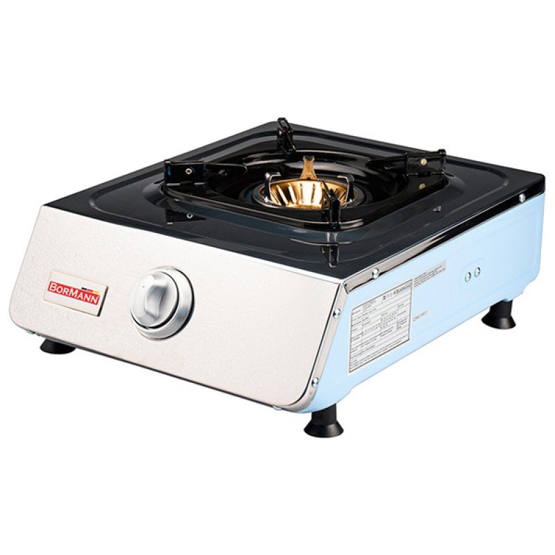 Bormann BLG2800 Επιτραπέζια Εστία Υγραερίου Μονή Inox (3 άτοκες δόσεις) 