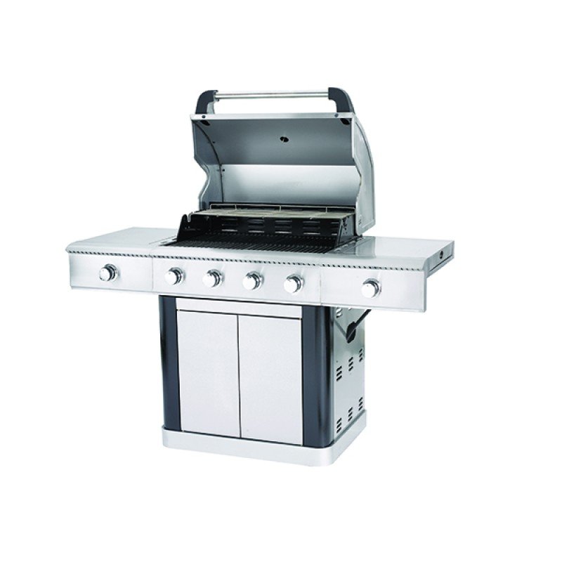 Bormann Zenith BBQ5500 Ψησταριά Υγραερίου& Υπερύθρων Ζενίτη 4+2 εστιών με Ανοξείδωτη Σχάρα και Εμαγιέ επικάλυψη εστίας (3 άτοκες δόσεις)