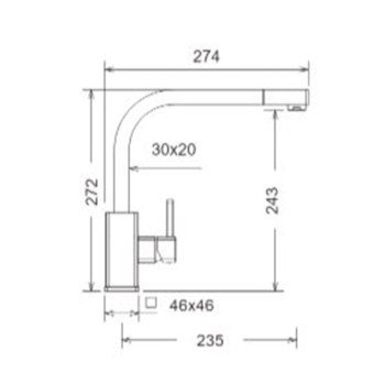 La Torre Java 28881-100 Μπαταρία Κουζίνας με συρομενο ντους χρωμε  