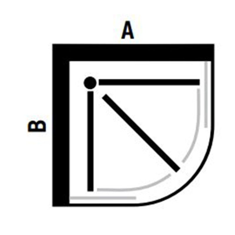 Crown 4000N Καμπίνα Oval 80x80 Διάφανο Κρύσταλλο 4610801( 3 Άτοκες Δόσεις )