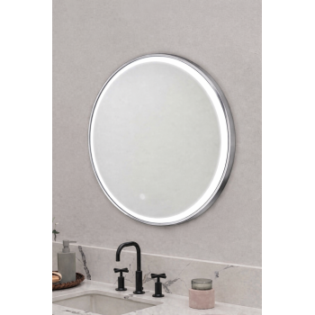 Καθρέπτης Μπάνιου Με LED Kolossos Rotondo Chrome (60x60cm) 876691