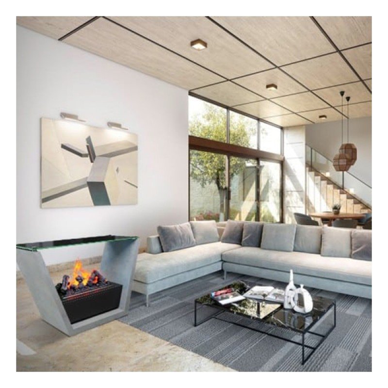 Dimplex Trision Επιδαπέδιο Ηλεκτρικό Τζάκι Χωρίς Θέρμανση (3 άτοκες δόσεις)