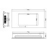 Uranus Επιτοίχιο Ηλεκτρικό Τζάκι 1500W 40.8x81.4cm Μαύρο (3 άτοκες δόσεις)