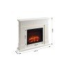 Richen Leandros Επιδαπέδιο Ηλεκτρικό Τζάκι 2000W 110x95cm Λευκό (3 άτοκες δόσεις)