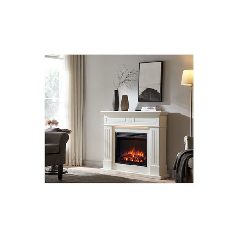 Richen Leandros Επιδαπέδιο Ηλεκτρικό Τζάκι 2000W 110x95cm Λευκό (3 άτοκες δόσεις)