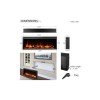 Richen Insert 127 Επιτοίχιο Ηλεκτρικό Τζάκι 2000W 127x48cm Μαύρο (3 άτοκες δόσεις)