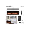 Richen Insert 152 Επιτοίχιο Ηλεκτρικό Τζάκι 2000W 152.4x48cm Μαύρο (3 άτοκες δόσεις)