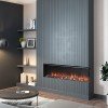 Richen 3D Insert 133 Επιτοίχιο Ηλεκτρικό Τζάκι 2000W 140x29x59 Μαύρο (3 άτοκες δόσεις)