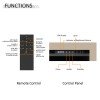Richen 3D Insert 133 Επιτοίχιο Ηλεκτρικό Τζάκι 2000W 140x29x59 Μαύρο (3 άτοκες δόσεις)