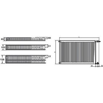 Delonghi Radel 33/600/1100 θερμαντικό σώμα panel Ιταλίας 2988 Kcal/h (3 άτοκες δόσεις)