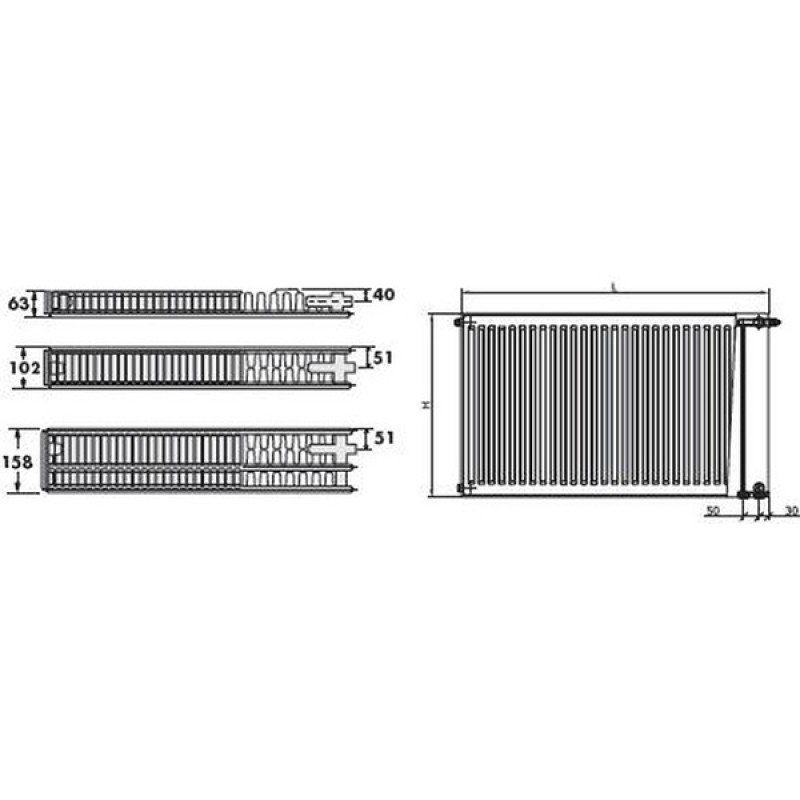 Delonghi Radel 33/600/800 θερμαντικό σώμα panel Ιταλίας 2173 Kcal/h (3 άτοκες δόσεις)
