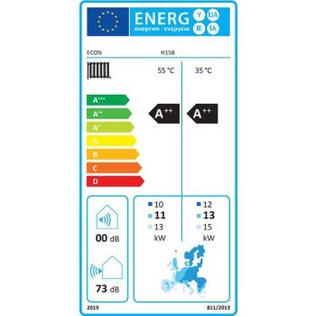 Econ Hero R410A H15B Μονοφασική Αντλία Θερμότητας 60°C Monoblock Inverter A++ Ψύξης-Θέρμανσης & Ζ.Ν.Χ 16.5Kw  (3 άτοκες δόσεις)