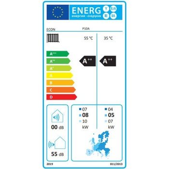 Econ Hero Plus R32 P10A Μονοφασική Αντλία Θερμότητας 60°C Monoblock A++ Ψύξης-Θέρμανσης & Ζ.Ν.Χ 12.5Kw  (3 άτοκες δόσεις)