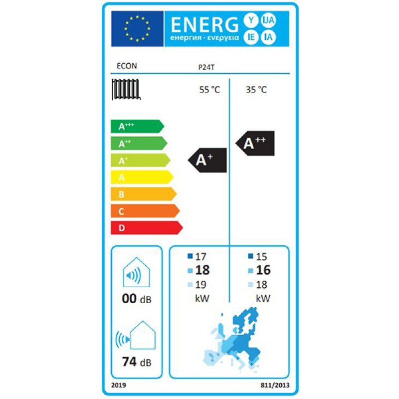 Econ Hero Plus R32 P24T Τριφασική Αντλία Θερμότητας 60°C Monoblock A++ Ψύξης-Θέρμανσης & Ζ.Ν.Χ 25Kw  (3 άτοκες δόσεις)