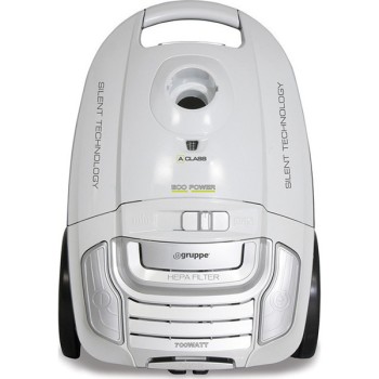 Gruppe VCB43C16A Silent Ηλεκτρική Σκούπα 700W με Σακούλα 3lt Λευκή (3 άτοκες δόσεις)