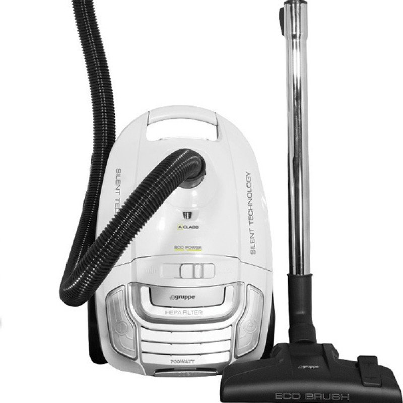 Gruppe VCB43C16A Silent Ηλεκτρική Σκούπα 700W με Σακούλα 3lt Λευκή (3 άτοκες δόσεις)