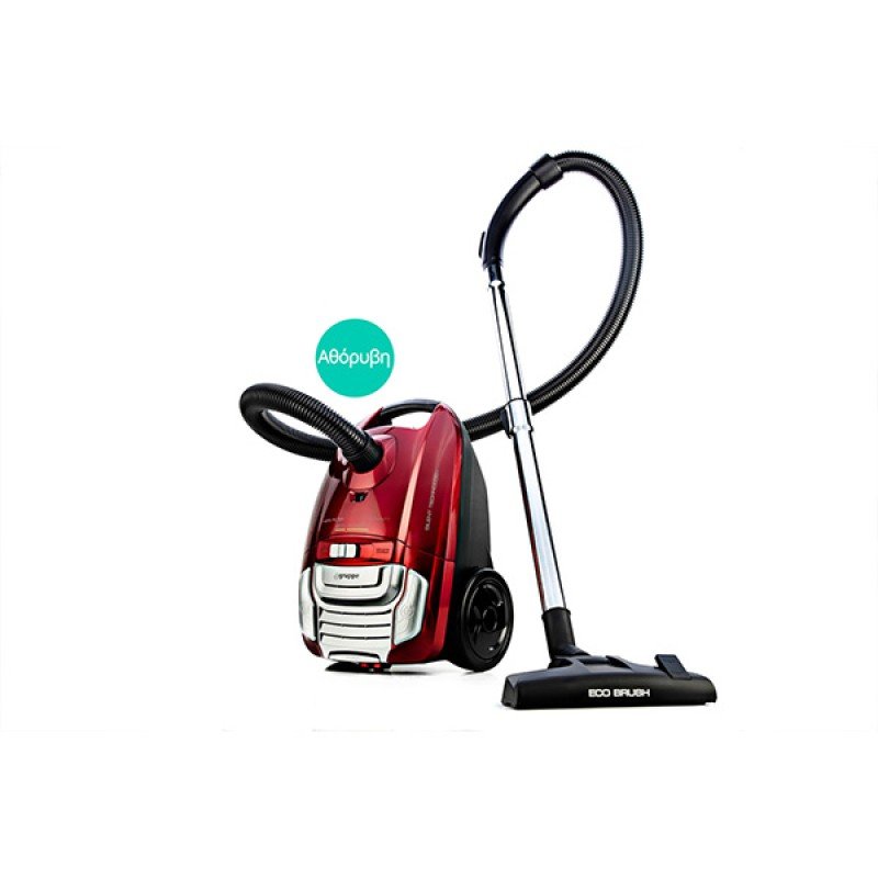 Gruppe VCB43C16A Silent Ηλεκτρική Σκούπα 700W με Σακούλα 3lt Κόκκινη (3 άτοκες δόσεις)