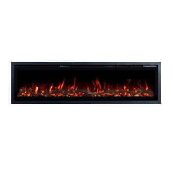 Hitense Notting Hill-60 Επιτοίχιο Ηλεκτρικό Τζάκι 1800W 151.6x11.8cm Γκρι