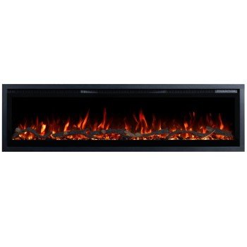Hitense Notting Hill-60 Επιτοίχιο Ηλεκτρικό Τζάκι 1800W 151.6x11.8cm Γκρι