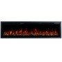 Hitense Notting Hill-60 Επιτοίχιο Ηλεκτρικό Τζάκι 1800W 151.6x11.8cm Γκρι
