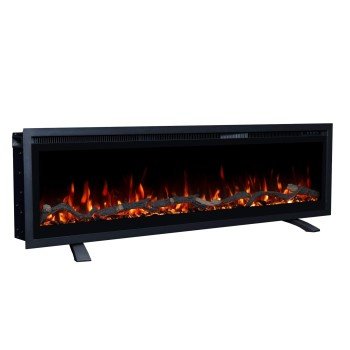 Hitense Notting Hill-60 Επιτοίχιο Ηλεκτρικό Τζάκι 1800W 151.6x11.8cm Γκρι