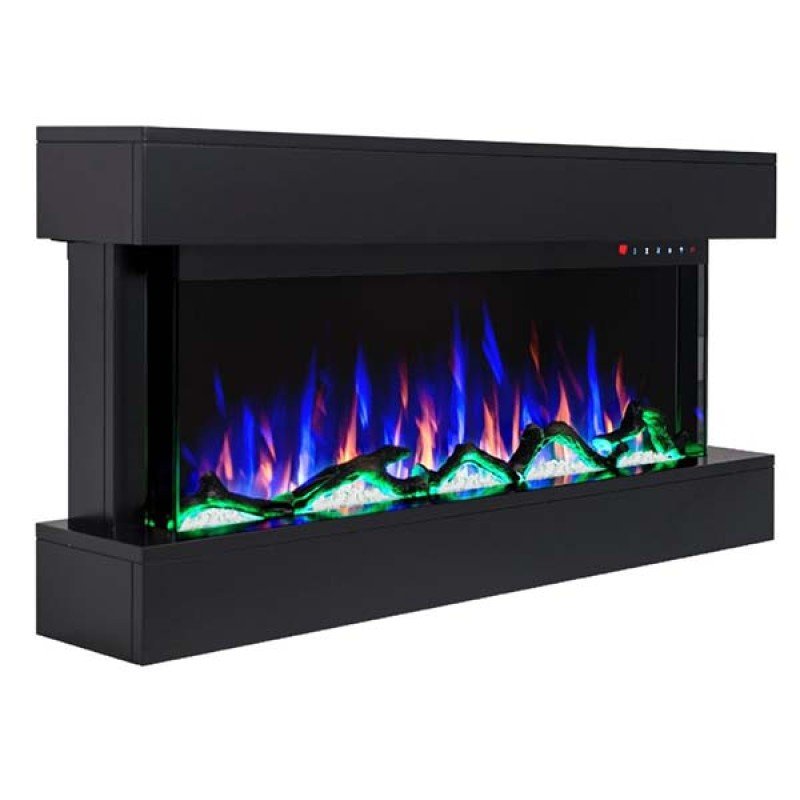 Hitense Ηλεκτρικό Τζάκι Τριών Όψεων FXW800-SLIM3DB MDF 1600W 3D  (3 άτοκες δόσεις)