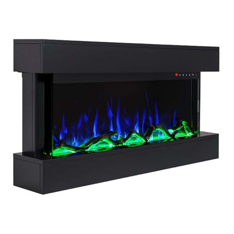 Hitense Ηλεκτρικό Τζάκι Τριών Όψεων FXW800-SLIM3DB MDF 1600W 3D  (3 άτοκες δόσεις)