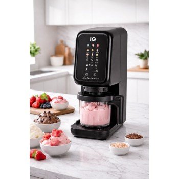 IQ IC-1 Gelateria Παγωτομηχανή 700W Με Ψηφιακή Οθόνη και 12 Αυτόματα Προγράμματα 