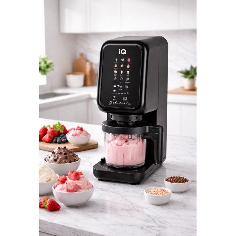 IQ IC-1 Gelateria Παγωτομηχανή 700W Με Ψηφιακή Οθόνη και 12 Αυτόματα Προγράμματα 