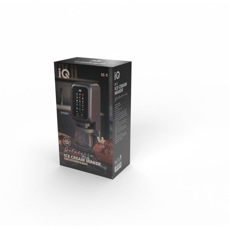IQ IC-1 Gelateria Παγωτομηχανή 700W Με Ψηφιακή Οθόνη και 12 Αυτόματα Προγράμματα 