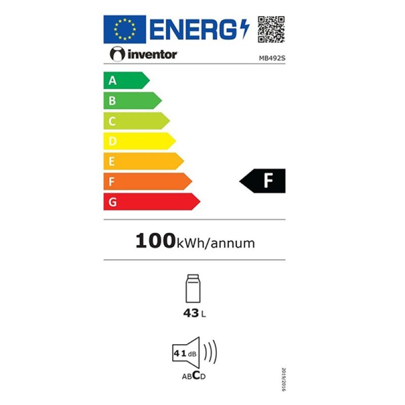 Inventor MB492S Ψυγείο Συντήρησης 43lt Υ49.2xΠ47.2xΒ45εκ. Inox (3 άτοκες δόσεις)