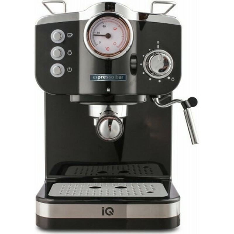 IQ CM-175 Μηχανή Espresso 1100W Πίεσης 20bar Μαύρη 
