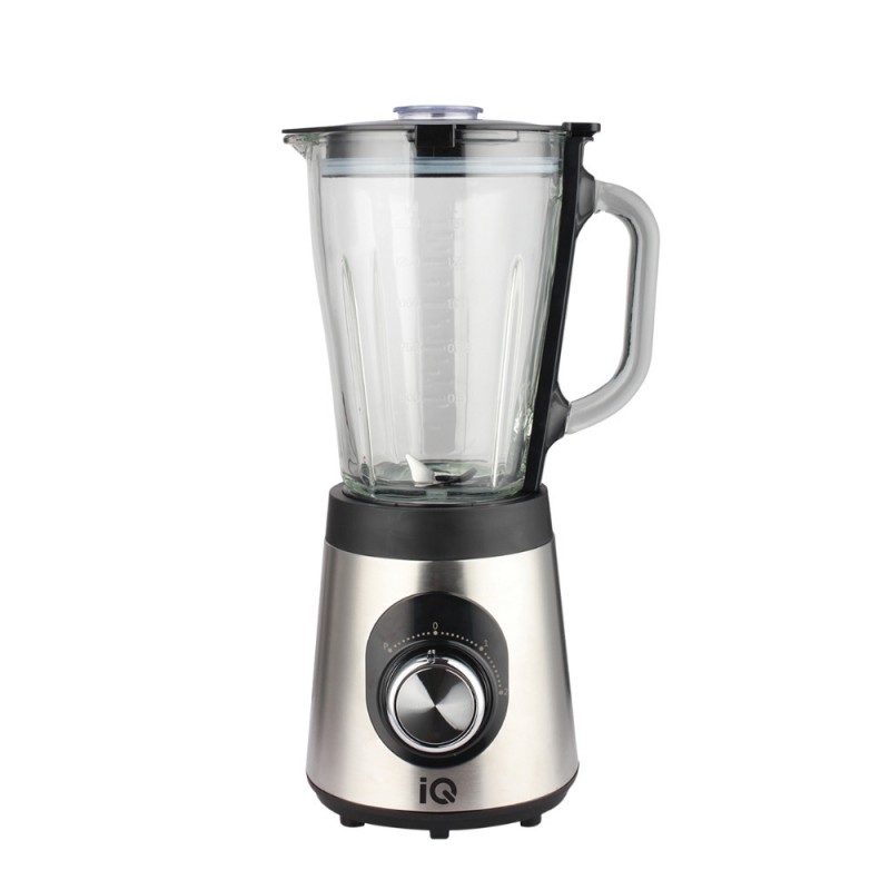 IQ BL-416 Μπλέντερ για Smoothies με Γυάλινη Κανάτα 1.5lt 800W Inox 