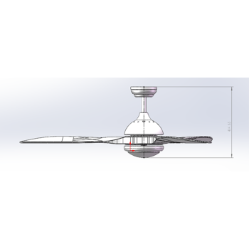 IQ CF-5415 Ανεμιστήρας Οροφής 138cm με Φως και Τηλεχειριστήριο Satin Nickel
