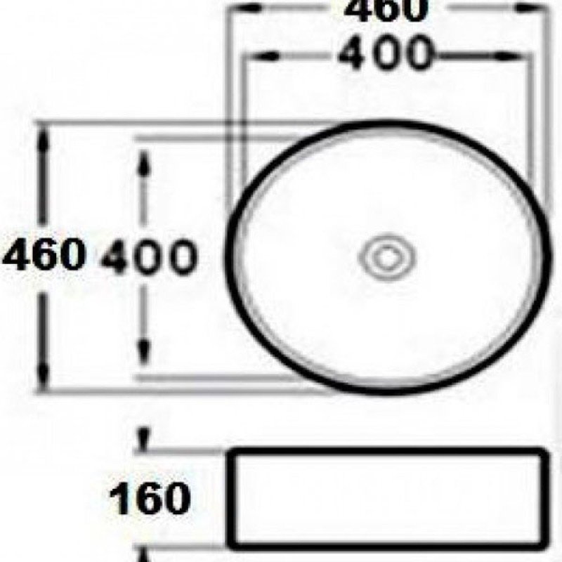 KLP Hola Επικαθήμενος Νιπτήρας 444921 Πορσελάνης 40x40cm Λευκός 