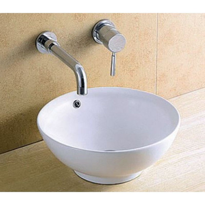 KLP Rose Επικαθήμενος Νιπτήρας 444907 Πορσελάνης 38x38cm Λευκός 