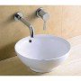 KLP Rose Επικαθήμενος Νιπτήρας 444907 Πορσελάνης 38x38cm Λευκός 