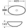 KLP Ring Επικαθήμενος Νιπτήρας 444923 Πορσελάνης 40.5x33cm Λευκός 