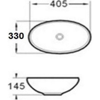 KLP Ring Επικαθήμενος Νιπτήρας 444923 Πορσελάνης 40.5x33cm Λευκός KLP Ring Επικαθήμενος Νιπτήρας 444923 Πορσελάνης 40.5x33cm Λευκός