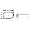 KLP Stella Επικαθήμενος Νιπτήρας 444937 Πορσελάνης 51x41cm Λευκός 